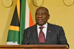 Tổng thống Nam Phi Cyril Ramaphosa. (Ảnh: THX/TTXVN)