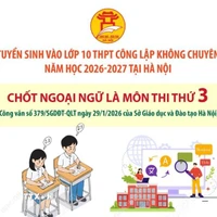Kỳ thi tuyển sinh vào lớp 10 THPT công lập không chuyên năm học 2026-2027