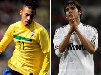 Neymar sung sướng khi được sát cánh cùng Kaka ảnh 1