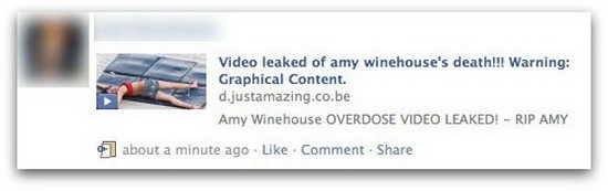 Cái chết của Amy Winehouse bị lợi dụng để lừa đảo ảnh 1