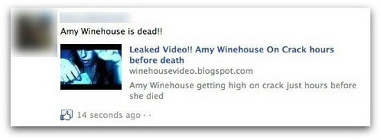 Cái chết của Amy Winehouse bị lợi dụng để lừa đảo ảnh 2