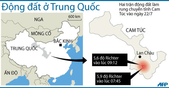 Ít nhất 19 người chết vì động đất kép ở Trung Quốc ảnh 1
