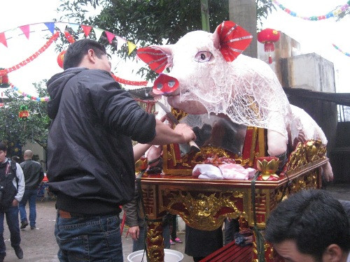 Độc đáo tục rước “ông lợn” đi khao quân ở La Phù ảnh 1