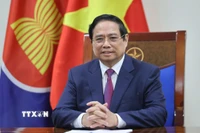 Thủ tướng Phạm Minh Chính gửi thông điệp nhân dịp 58 năm kỷ niệm ngày thành lập Hiệp hội các nước Đông Nam Á (ASEAN), và 30 năm Việt Nam tham gia ASEAN. (Ảnh: Dương Giang/TTXVN)
