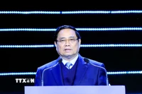 Thủ tướng Phạm Minh Chính tới dự và phát biểu chỉ đạo. (Ảnh: Tuấn Anh/TTXVN)