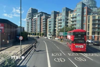 Đường phố tại thủ đô London, Anh. (Ảnh: Minh Hợp/TTXVN)