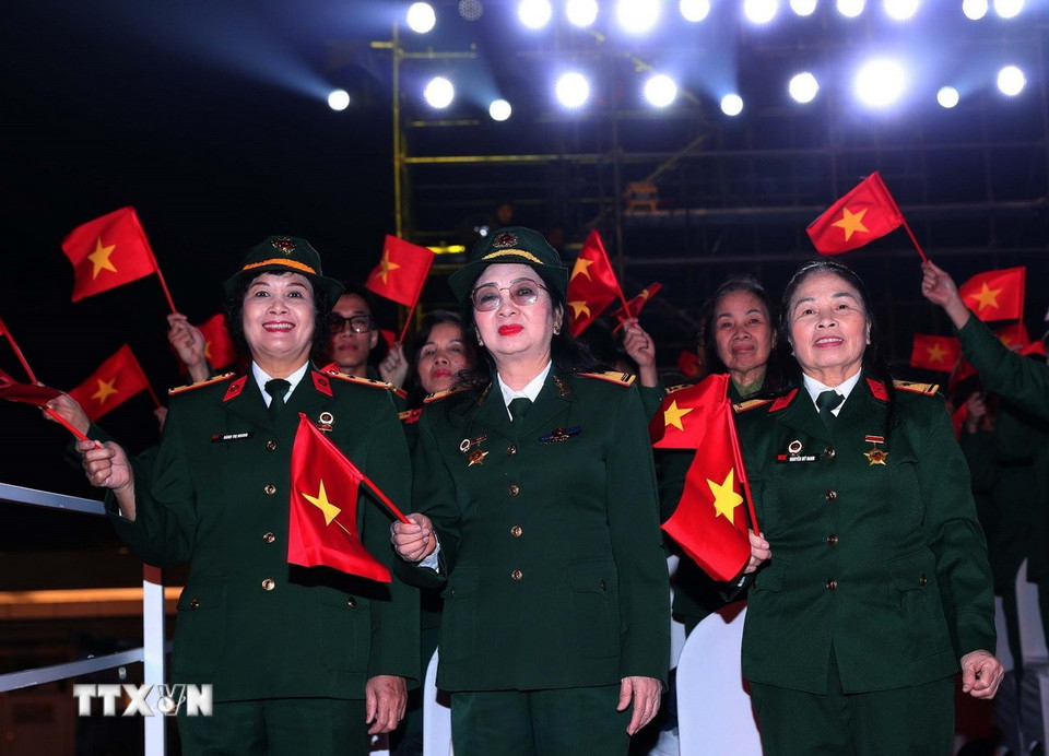 Các cựu chiến binh dự chương trình. (Ảnh: Trọng Đức/TTXVN)