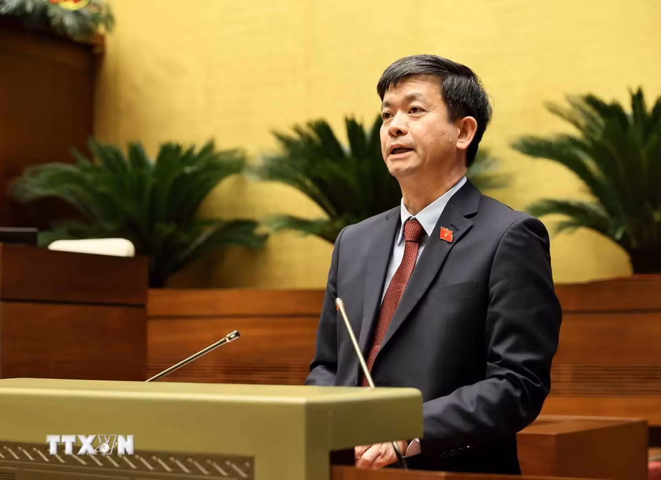 Tổng Thư ký Quốc hội, Chủ nhiệm Văn phòng Quốc hội Lê Quang Tùng phát biểu. (Ảnh: An Đăng/TTXVN)