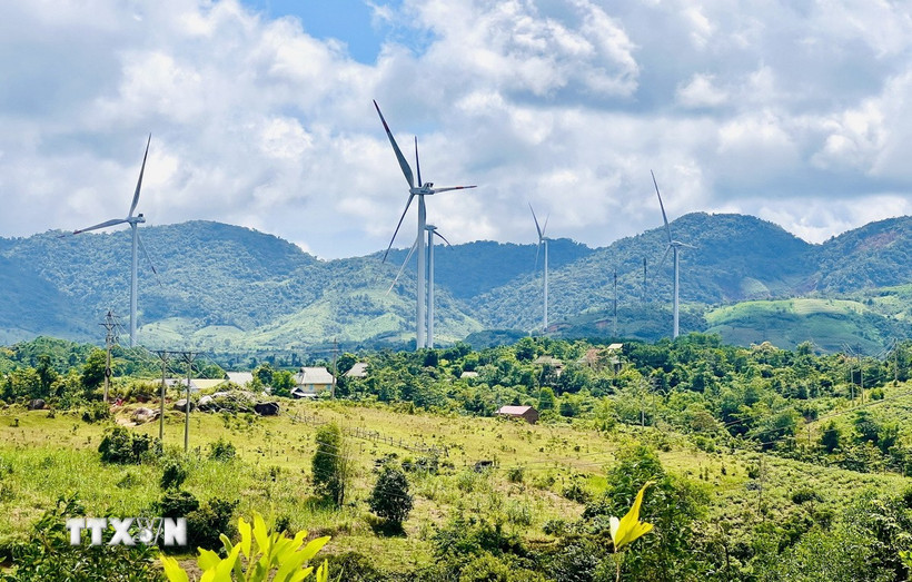 Theo Quy hoạch điện 8 phân bổ công suất điện gió cho tỉnh Quảng Trị đến năm 2030 là 1.800MW và Quy hoạch điện 8 điều chỉnh công suất tăng thêm 560MW. (Ảnh: Nguyên Linh/TTXVN)