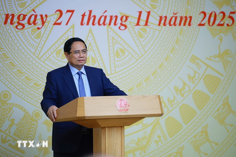 Thủ tướng Phạm Minh Chính chủ trì Phiên họp lần thứ 15 của Hội đồng Thi đua-Khen thưởng Trung ương. (Ảnh: Dương Giang/TTXVN)