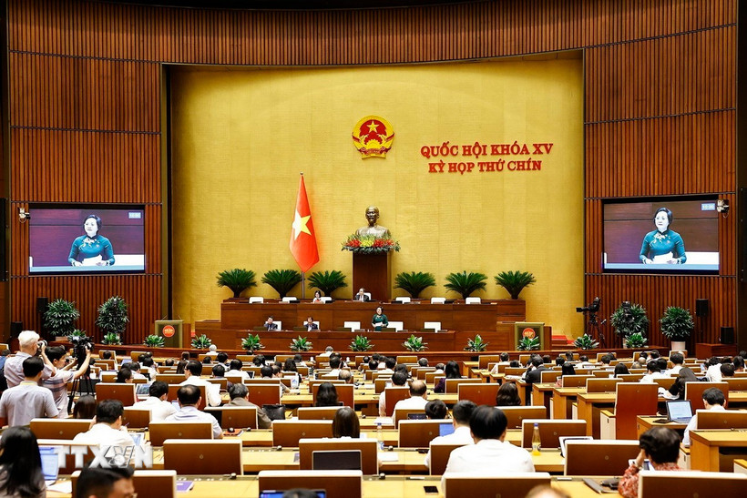 Quang cảnh phiên họp Quốc hội khóa XV, sáng 12/6/2025. (Nguồn: TTXVN)