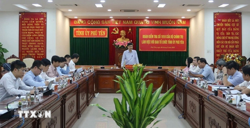 Quang cảnh buổi làm việc. (Ảnh: TTXVN phát)