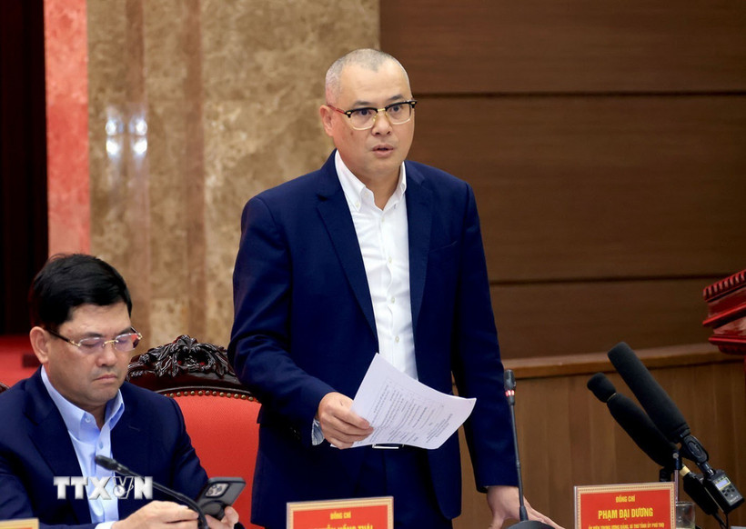 Ông Phạm Đại Dương, Ủy viên Trung ương Đảng, Bí thư Tỉnh ủy Phú Thọ (Ảnh: Tuấn Anh/TTXVN)