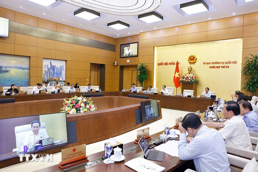 Chủ tịch Quốc hội Trần Thanh Mẫn phát biểu. (Ảnh: Doãn Tấn/TTXVN)