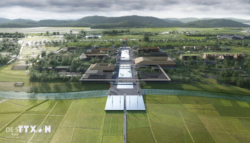 Phối cảnh Di tích Khu lưu niệm Chủ tịch Hồ Chí Minh tại huyện Nam Đàn (Nghệ An). (Ảnh: TTXVN phát)