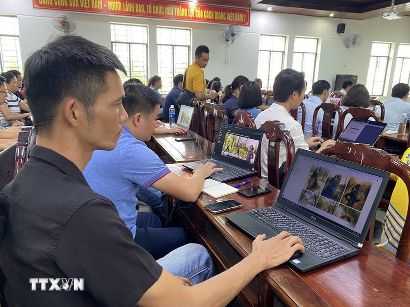 Lớp tập huấn AI cho giảng viên trường Đại học Thể dục Thể thao Đà Nẵng. (Ảnh: Xuân Quý/TTXVN)