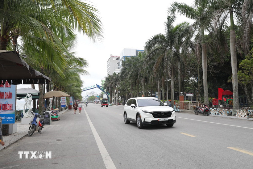 Cảnh quan, môi trường sinh thái trong lành, sạch đẹp tại Khu du lịch biển Hải Tiến (Thanh Hóa). (Ảnh: Hoa Mai/ TTXVN)