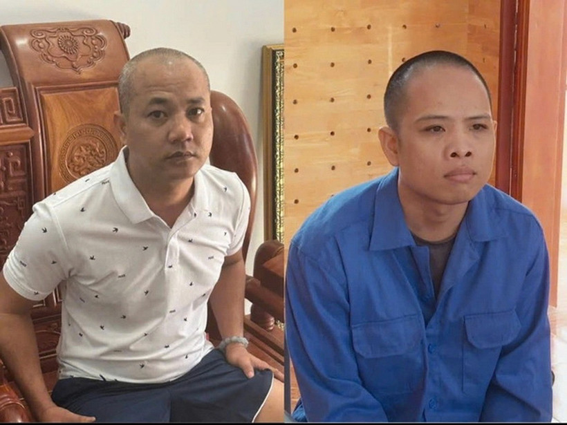 Hai đối tượng Ngọ và Nguyên bị khởi tố vì tội buôn lậu. (Nguồn: Cơ quan Công an)