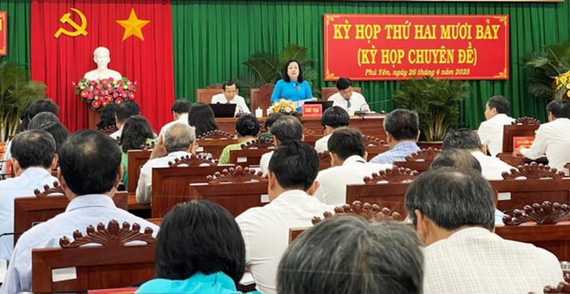 Quang cảnh kỳ họp 27 (chuyên đề) của Hội đồng Nhân dân tỉnh Phú Yên. (Nguồn: Hội đồng Nhân dân tỉnh Phú Yên)