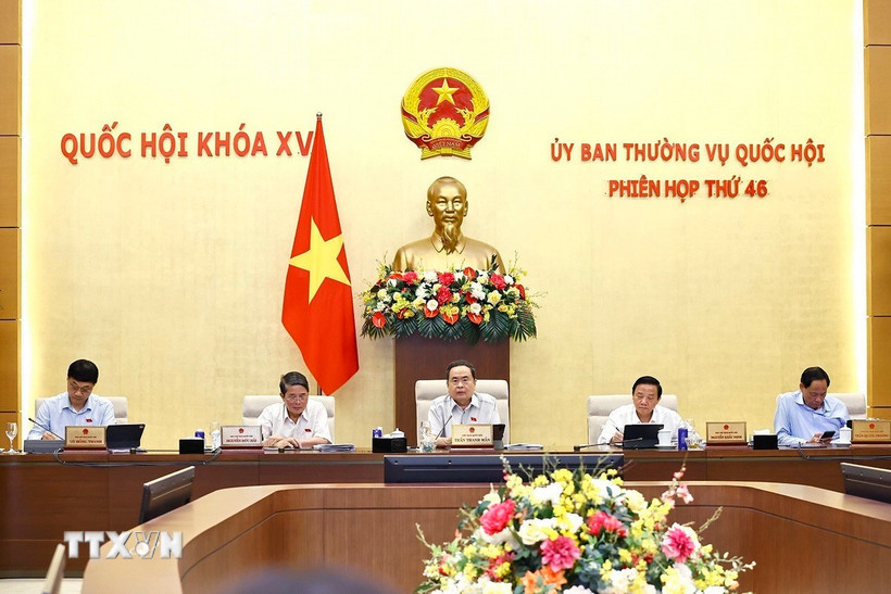 Chủ tịch Quốc hội Trần Thanh Mẫn phát biểu. (Ảnh: Doãn Tấn/TTXVN)