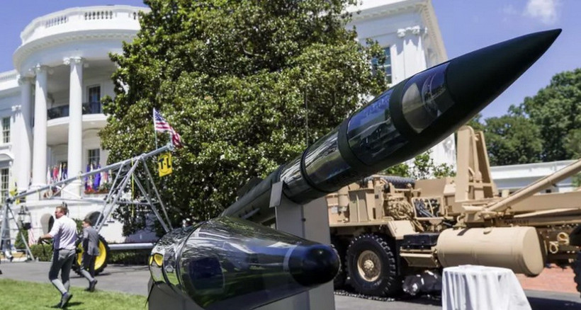 Hệ thống phòng thủ tên lửa đạn đạo tầm cao giai đoạn cuối (THAAD) của Mỹ được trưng bày trong buổi giới thiệu sản phẩm năm 2019, tại Washington. Ảnh minh họa. (Nguồn: AP)