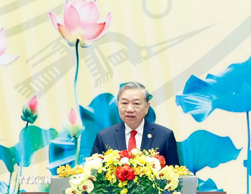 Tổng Bí thư Tô Lâm phát biểu. (Ảnh: Thống Nhất/TTXVN)