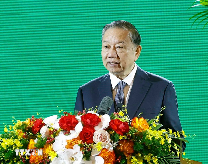 Tổng Bí thư Tô Lâm phát biểu chỉ đạo. (Ảnh: Thống Nhất/TTXVN)