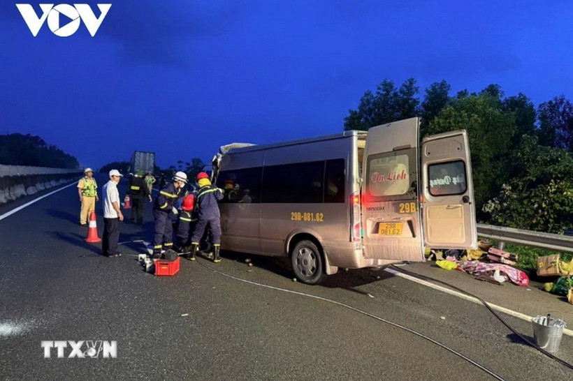 Hiện trường vụ tai nạn. (Nguồn: VOV)