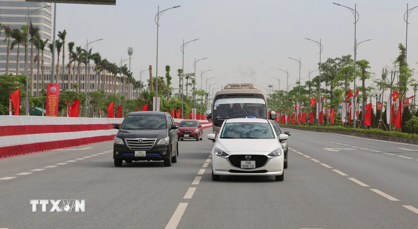 Tuyến đường Đỗ Mười đi khu chính trị-hành chính mới của Hải Phòng. (Ảnh: Minh Thu/ TTXVN)
