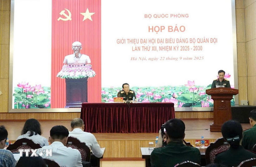 Quang cảnh buổi họp báo. (Ảnh: TTXVN phát)