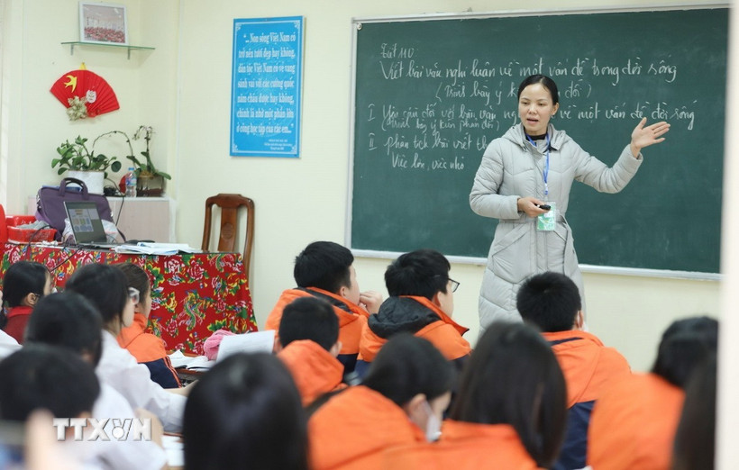 Quy định mới nhằm khắc phục tình trạng thiếu giáo viên. (Ảnh: Anh Tuấn/ TTXVN)