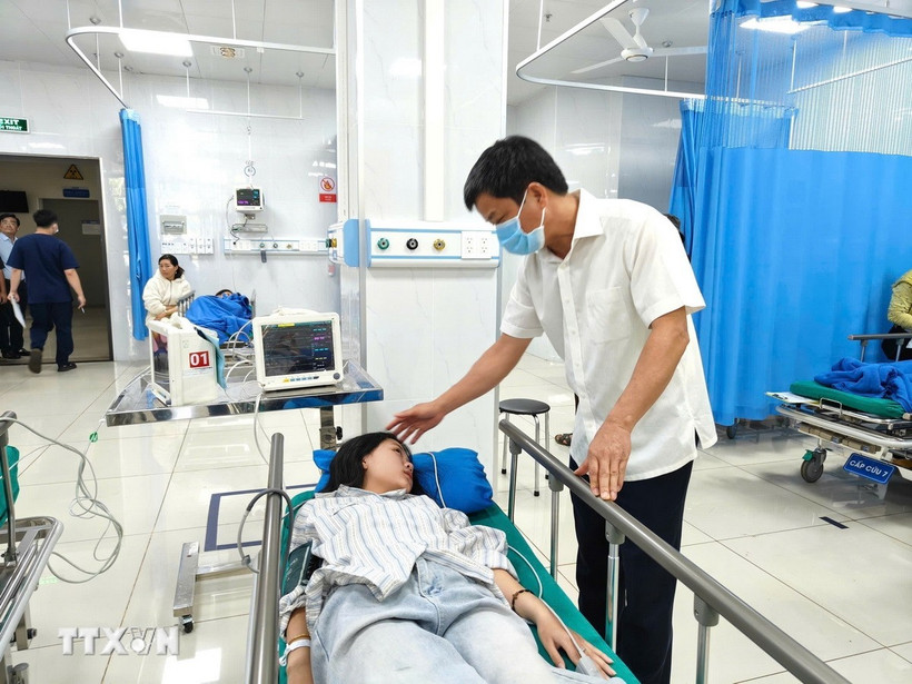 Các nạn nhân đang được điều trị tại Bệnh viện Hùng Vương Gia Lai. (Ảnh: Quang Thái/TTXVN)
