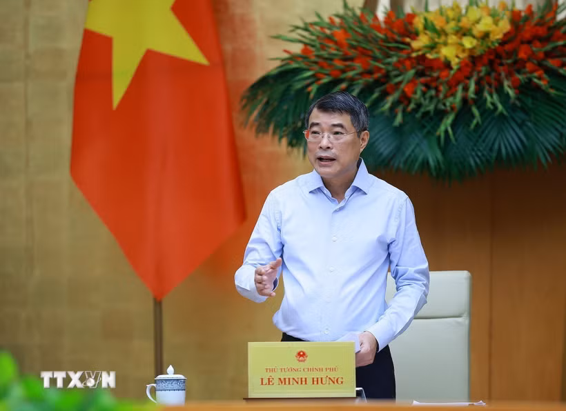 Thủ tướng Lê Minh Hưng chủ trì Phiên họp Chính phủ chuyên đề về xây dựng pháp luật tháng 7 năm 2026. (Ảnh: Dương Giang/TTXVN)