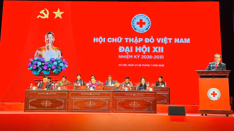Đoàn Chủ tịch Đại hội điều hành Đại hội. (Ảnh: Vietnam+)