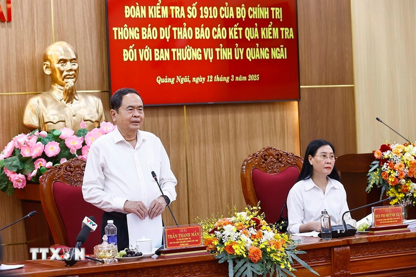 Chủ tịch Quốc hội Trần Thanh Mẫn phát biểu. (Ảnh: Doãn Tấn/TTXVN)