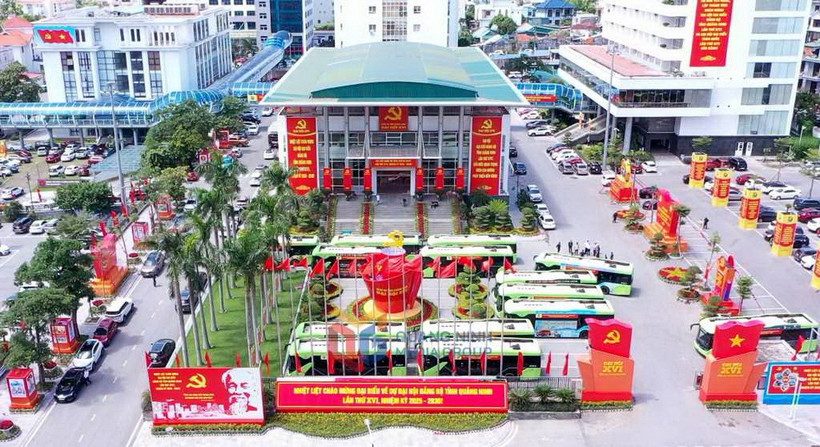 Đại hội đại biểu Đảng bộ tỉnh lần thứ XVI, nhiệm kỳ 2025-2030 diễn ra tại Trung tâm Tổ chức hội nghị tỉnh (phường Hạ Long). (Nguồn: Cổng Thông tin Điện tử tỉnh Quảng Ninh)