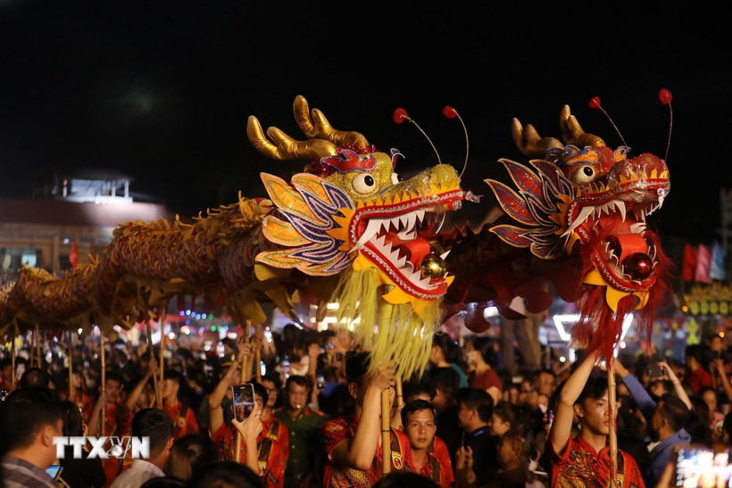 Lễ rước từ Đền Chi Lăng năm 2023. (Ảnh: Anh Tuấn/TTXVN)