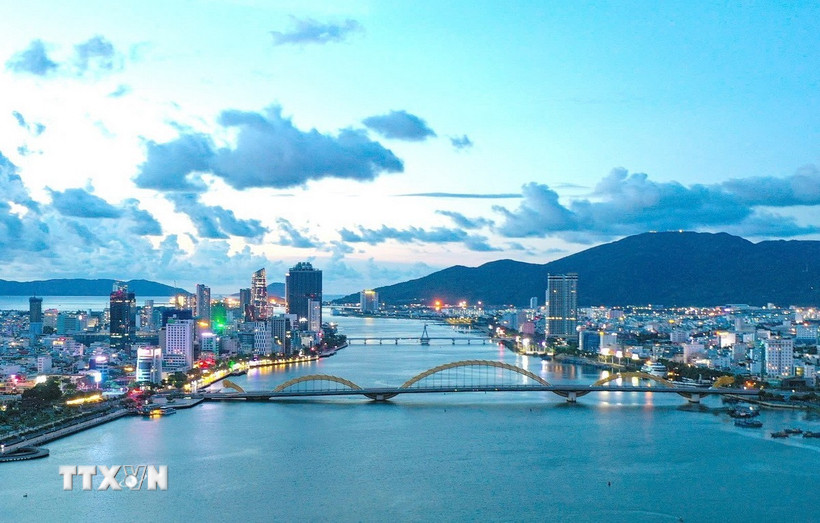 Thành phố Đà Nẵng nhìn từ trên cao. (Ảnh: Quốc Dũng/ TTXVN)