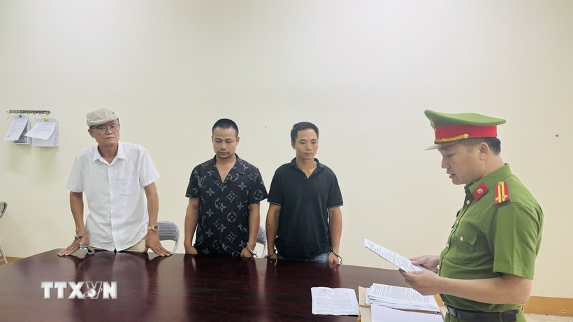 Các đối tượng bị khởi tố. (Nguồn: TTXVN phát)