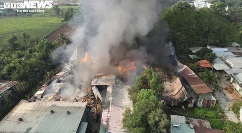 Hiện trường vụ cháy. (Nguồn: VTC)