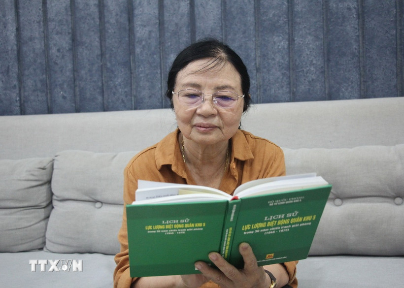 Anh hùng lực lượng vũ trang nhân dân Lê Thị Minh Hãnh sống tại thành phố Nha Trang, tỉnh Khánh Hòa. (Ảnh: Phan Sáu/TTXVN)