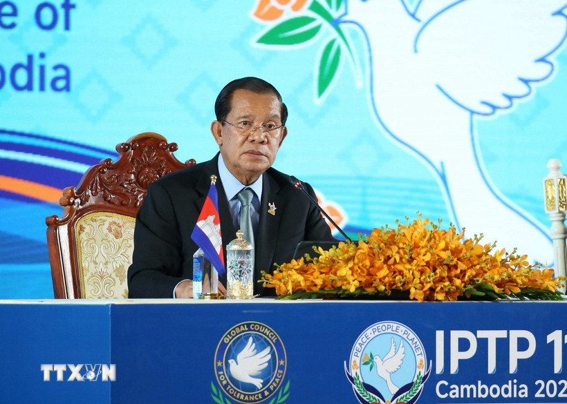 Ông Hun Sen, Chủ tịch Đảng Nhân dân Campuchia, Chủ tịch Thượng viện Campuchia. (Ảnh: Huỳnh Thảo/TTXVN)