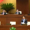 Bộ trưởng Bộ Tài chính Nguyễn Văn Thắng đã tiếp thu các ý kiến đóng góp của đại biểu Quốc hội và giải trình về một số vấn đề còn nhiều ý kiến khác nhau. (Ảnh: CTV/Vietnam+)