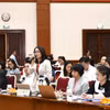 Bà Bùi Thu Thủy-Phó Cục trưởng Cục Phát triển Doanh nghiệp tư nhân và Kinh tế tập thể, Bộ Tài chính cho biết dự thảo Nghị quyết mới đang được xây dựng với nhiều điểm đột phá. (Ảnh: BTC/Vietnam+)