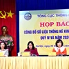 Họp báo công bố số liệu Thống kê kinh tế-xã hội quý 4 và năm 2024, do Tổng cục thống kê tổ chức ngày 6/1. (Ảnh: Vietnam+)