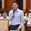 Đại diện Cục Thuế thông tin tại họp báo quý 2 do Bộ Tài chính tổ chức. (Ảnh:Vietnam+)
