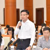 Ông Hoàng Văn Thu chia sẻ thông tin nâng hạng thị trường chứng khoán theo tiêu chuẩn MSCI, hướng tới phát triển bền vững và ổn định. (Ảnh: Vietnam+)