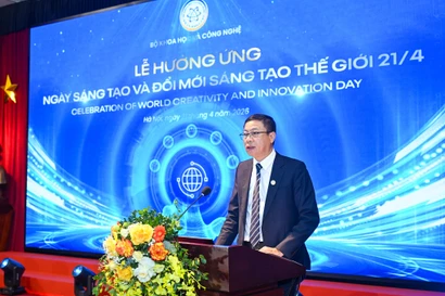 Theo Thứ trưởng Bộ KH-CN Lê Xuân Định, đổi mới sáng tạo không phải là nhiệm vụ của riêng một ngành hay một lĩnh vực mà đó là Đổi mới sáng tạo toàn dân, đại chúng, là nhiệm vụ chung của cả quốc gia. (Ảnh: Minh Sơn/Vietnam+)