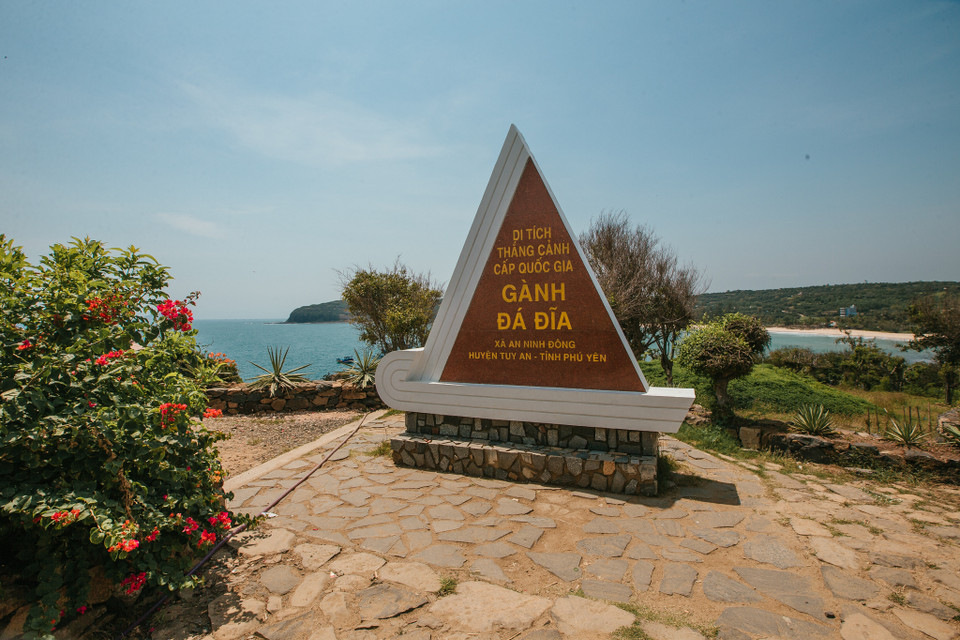 Thuộc địa phận xã An Ninh Đông, huyện Tuy An, Gành Đá Đĩa là thắng cảnh nổi tiếng của Phú Yên. (Ảnh: Minh Sơn/Vietnam+)