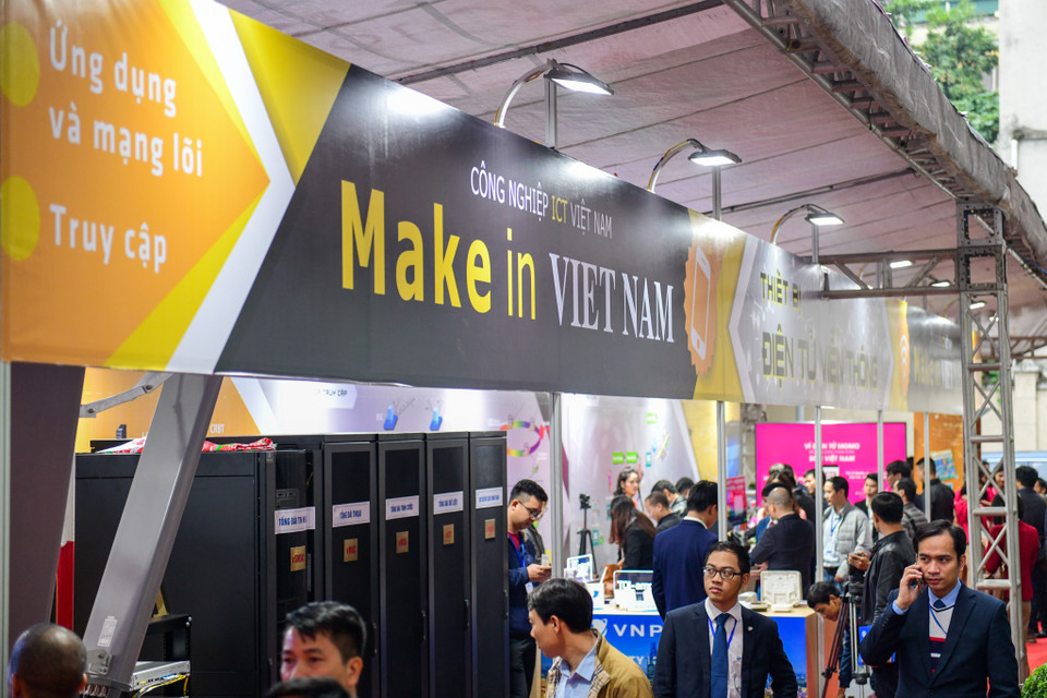 Triển lãm nằm trong Hội nghị tổng kết công tác năm 2018 và triển khai nhiệm vụ năm 2019 do Bộ Thông tin và Truyền thông tổ chức. (Ảnh: Minh Sơn/Vietnam+)